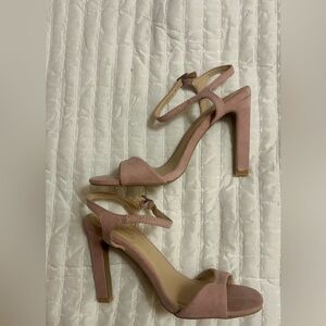 Women's Ankle Strap High Heel Sandals in Blush